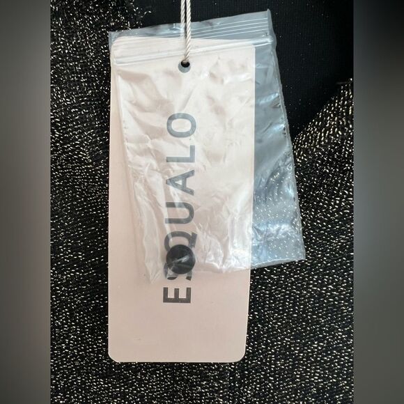 NYE Esqualo Gold / Black Button down Black with metallic gold Size XS Women NWT - Picture 15 of 16